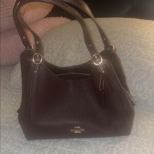Coach Dark Brown Leather Shoulder Bag